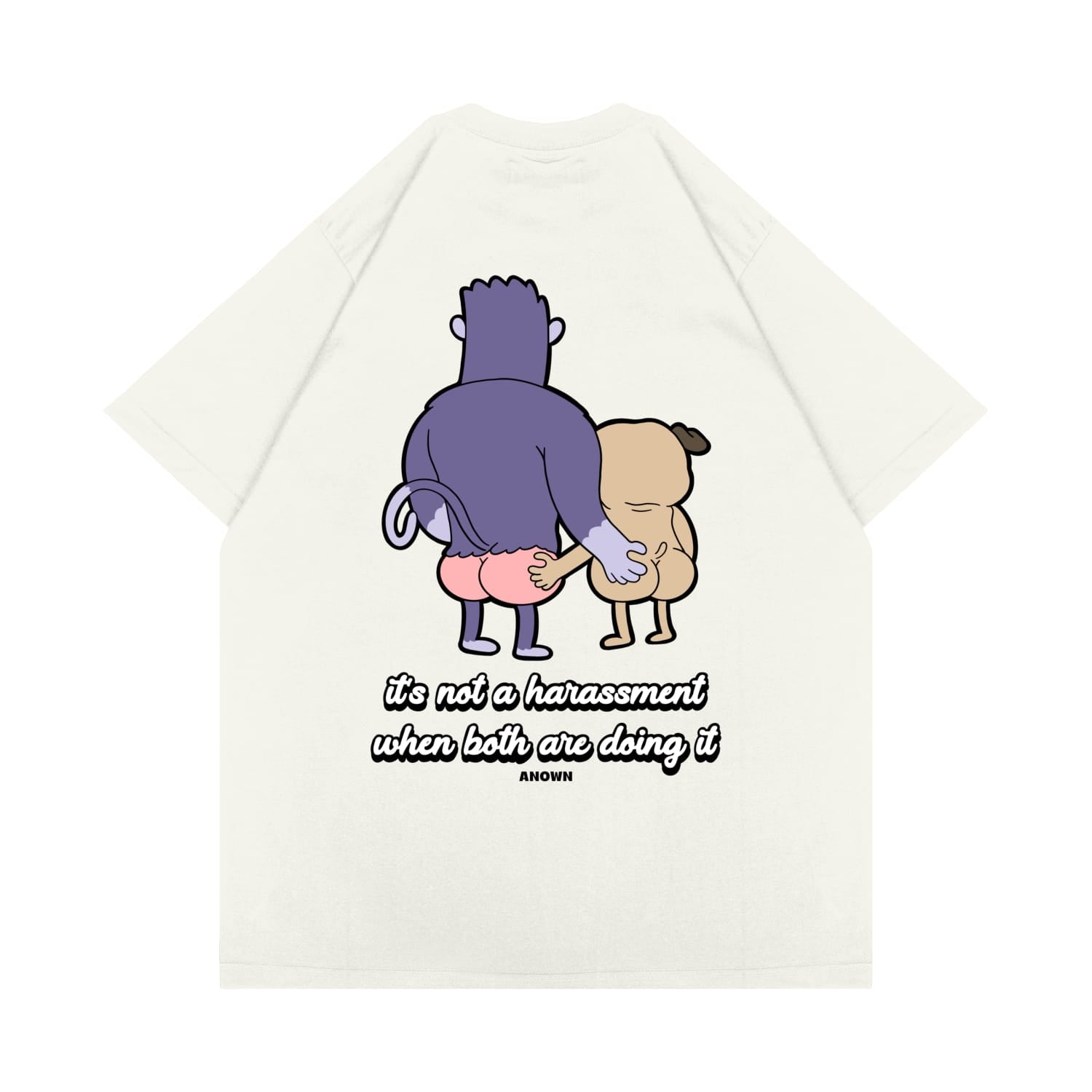 BUTT BROTHERS T-SHIRT // WHITE NETRAL