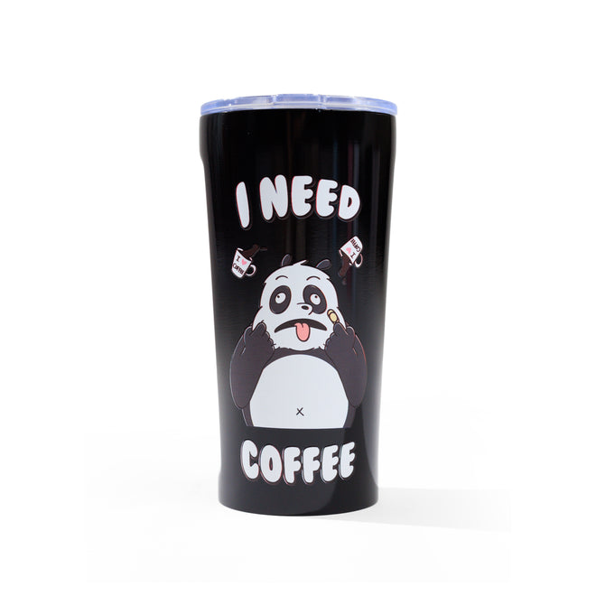 I NEED COFFEE TUMBLER // BLACK