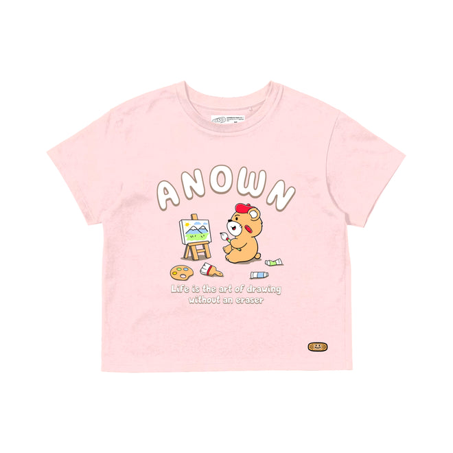 LIFE IS ART WOMEN T-SHIRT // CANDY PINK